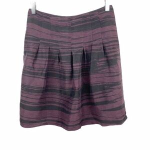 Banana Republic Purple Black Pleated Silk Skirt 2